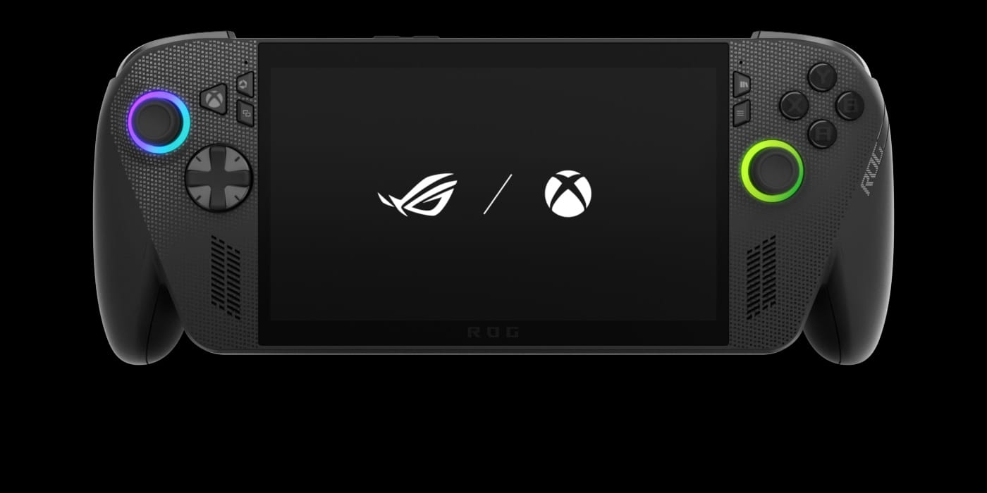 An image of the ROG Xbox Ally X. The face of the device is shown.